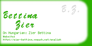 bettina zier business card